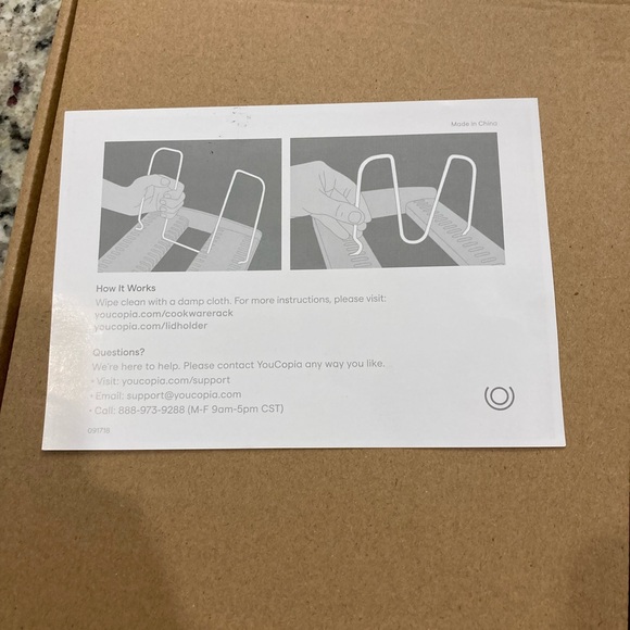 Youcopia White cookware and lid organizer rack new in box Kitchen Storemore - Picture 4 of 5